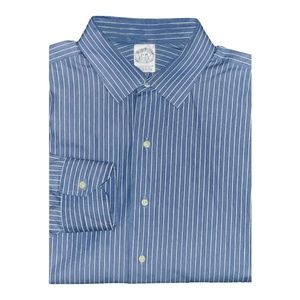 BrooksBrothers Men's 100% Egyptian Cotton Button Down Collared Dress Shirt 17-35